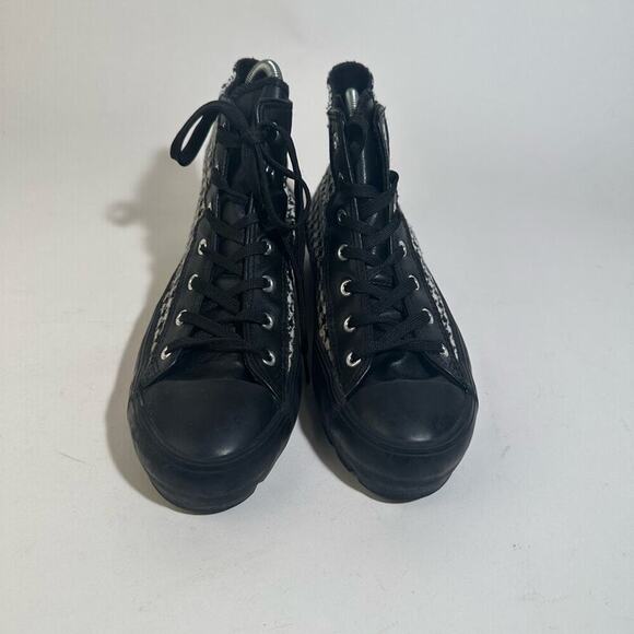 Jessica Carlyle Herringbone High Top Sneakers - Picture 6 of 11